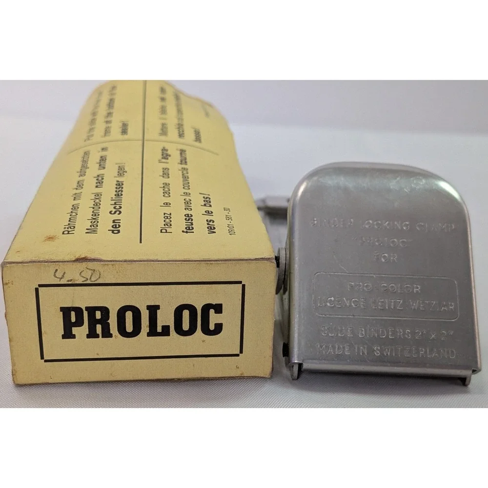 Leica Leitz Wetzlar Proloc Binder Locking Clamp & Pro-Color Slide Binders Set OS